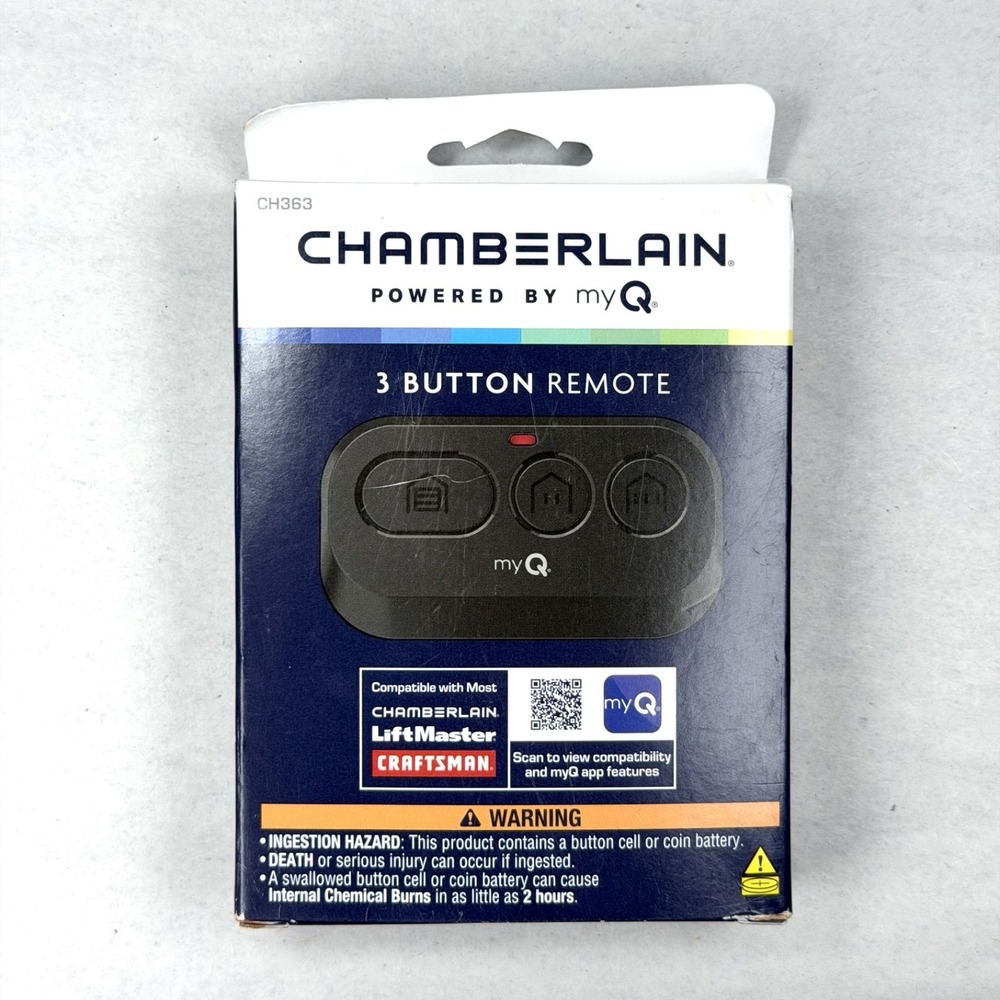 Chamberlain CH363 myQ 3-Button Garage Door Opener Remote / Genuine / New